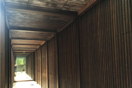 Beijing Xiangshan Club used 1500 sq meters dassoXTR rain clad siding, decking, and lumber. it's a Comprehensive application of door, window, corridor and finished in 2014.