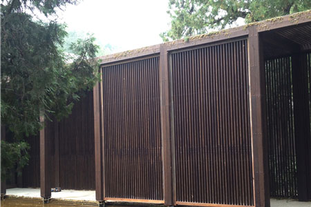 Beijing Xiangshan Club used 1500 sq meters dassoXTR rain clad siding, decking, and lumber. it's a Comprehensive application of door, window, corridor and finished in 2014.