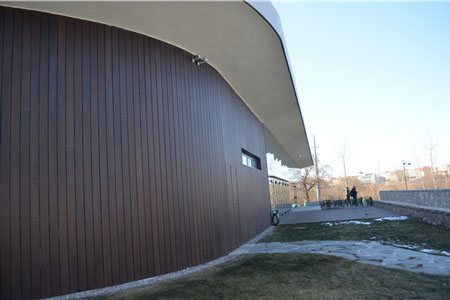 Beidai River Youth center uses 30,000 Sq.ft (3,000 Sq.m) of dassoXTR rain clad siding and decking on this spectacular project that completed in 2012.
