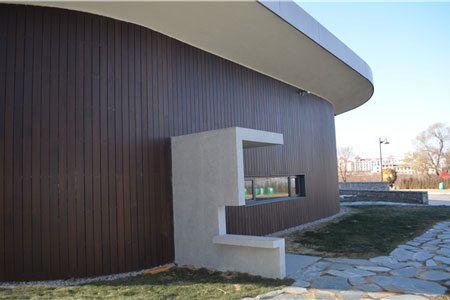 Beidai River Youth center uses 30,000 Sq.ft (3,000 Sq.m) of dassoXTR rain clad siding and decking on this spectacular project that completed in 2012.
