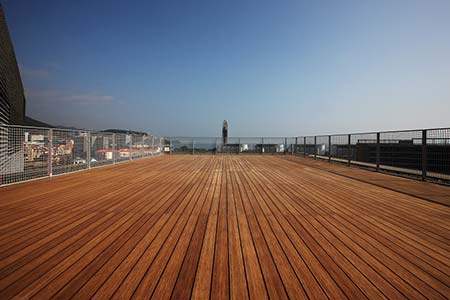 Outdoor bamboo decking by dassoXTR at Wanke Headquarters in Shenzhen, China