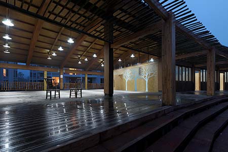 Exterior bamboo decking and interior architecture