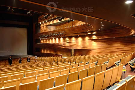 Interior bamboo architecture and furnishings at Grand Wuxi Theatre