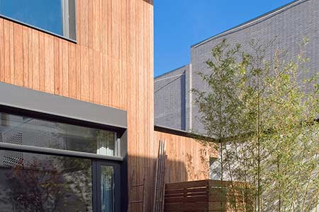 dassoXTR fused bamboo siding used on the villa exterior