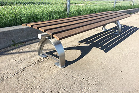 This benches were created using natural solid bamboo lumber