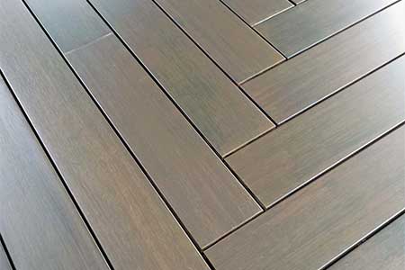 Closeup of dassoXTR Bamboo Porch Flooring used in private residence