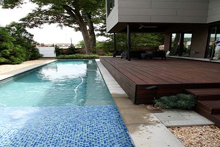 200 Sq. meters dassoXTR deck used near the swimming pool. Finished in 2013.