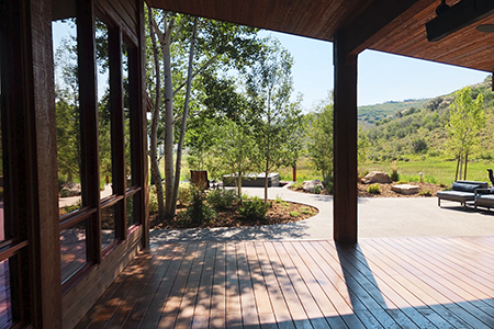 Looking back to this project built in Park City, Utah. It was 279 pcs. installed in October 2019. This beautiful deck with Epic Cognac Fused Bamboo® decking, bamboo for the exterior use.